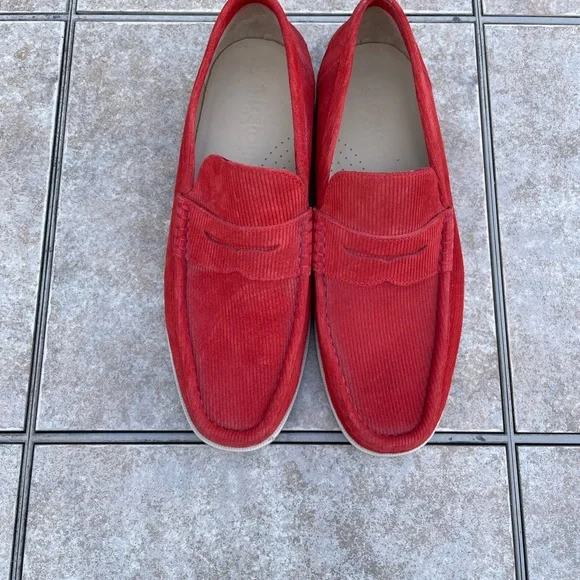 A.TESTONI loafers red